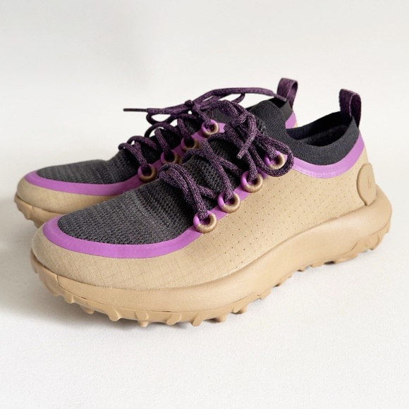 Allbirds Trail Runner Sneaker Hazy Beige Tan Purple Performance Comfort Mens 8 - Picture 2 of 11